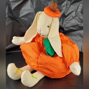 ABC Dist. VTG Bunny Rabbit Nylon Parachute Pumpkin Costume Plush Stuffed Animal